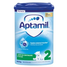Lapte praf Aptamil NUTRI-BIOTIK 2, 800 g, 6-12 luni, Nutricia