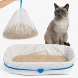 Pungi pentru litiera pisicii, 15 bucati, 91x44 cm, albe, CMCLASS