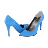 Pantofi cu toc dama piele naturala - Nike Invest albastru - Marimea 38