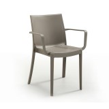 Scaun de grădină din plastic Victor, model cappuccino