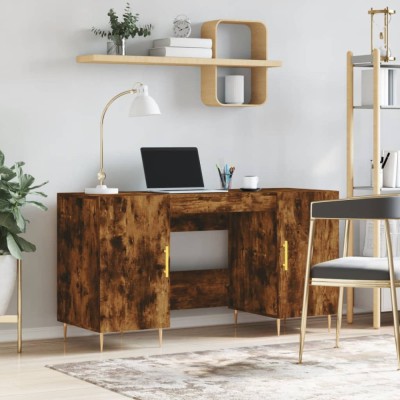 vidaXL Birou, stejar afumat, 140x50x75 cm, lemn compozit 829537 foto