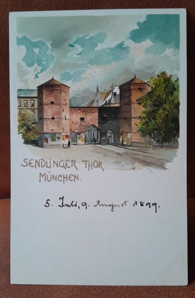 Carte postala, Munchen, 1899