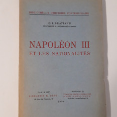 Carte veche G I Bratianu Napoleon lll et les nationalites 1934