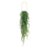 Planta artificiala suspendata Atmosphera cu ghiveci ceramic auriu, 105 cm