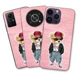 Husa Apple iPhone 11 Silicon Gel Tpu Model Pink Jeans Bear