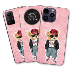 Husa Apple iPhone 7 / iPhone 8 / iPhone SE 2020 Silicon Gel Tpu Model Pink Jeans Bear