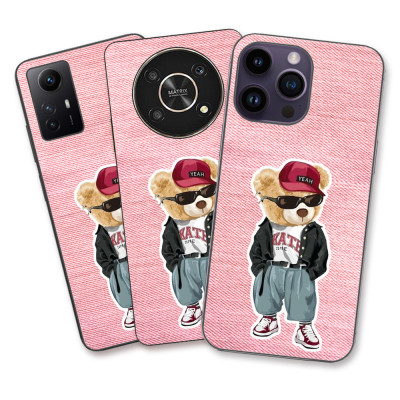Husa Xiaomi Redmi Note 10S Silicon Gel Tpu Model Pink Jeans Bear foto