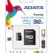 Card de Memorie MicroSDHC Adata 32Gb, Adaptor SD, Class 10