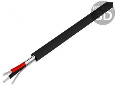 Cablu ecranat 1x2x22AWG Cu, 30m, negru foto