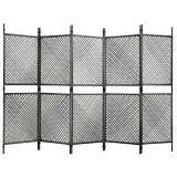 Cumpara ieftin Paravan cameră cu 5 panouri, antracit, poliratan, 300x200 cm