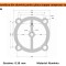 Garnitura aluminiu cilindru cap compresor 65mm 78x78mm CH096 Mod.19