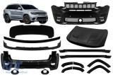 Pachet de tuning tip SRT potrivit pentru Jeep Grand Cherokee 2014-2020 cu spoilere si capace negre Performance AutoTuning