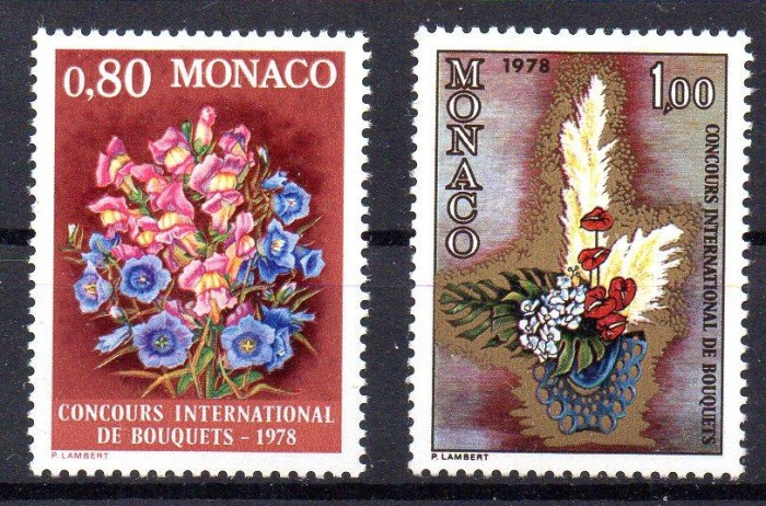 MONACO 1977, Flora, serie neuzată, MNH
