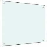 VidaXL Panou antistropi de bucătărie, alb, 70x60 cm, sticlă securizată
