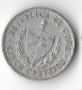 Moneda 5 centavos 1968 - Cuba, America Centrala si de Sud, Aluminiu