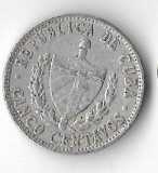 Moneda 5 centavos 1968 - Cuba