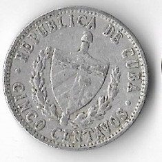 Moneda 5 centavos 1968 - Cuba
