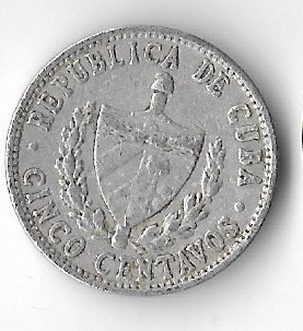 Moneda 5 centavos 1968 - Cuba foto
