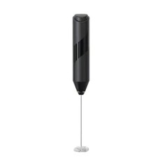 Mixer vertical pentru spuma de lapte, electric, ideal pentru cappuccino, caffe latte, ciocolata calda, negru