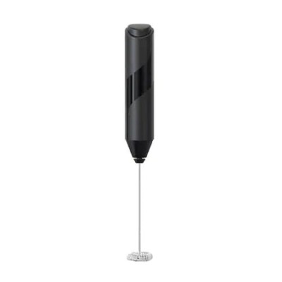 Mixer vertical pentru spuma de lapte, electric, ideal pentru cappuccino, caffe latte, ciocolata calda, negru foto