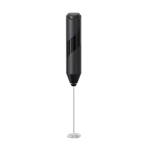 Mixer vertical pentru spuma de lapte, electric, ideal pentru cappuccino, caffe latte, ciocolata calda, negru