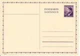 Carte poștală poștală &icirc;ntreagă Protectoratul Boemia și Moravia 1942 &ndash; Hitler 60 h necirculată -A116