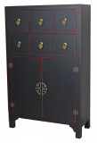 Cabinet exotic din lemn masiv negru MYA043, Comode si bufete