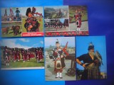 HOPCT LOT NR 1157 SCOTIA-UK-COSTUME POPULARE- 5 CARTI POSTALE-CIRCULATE&#039;&#039;, Necirculata, Printata