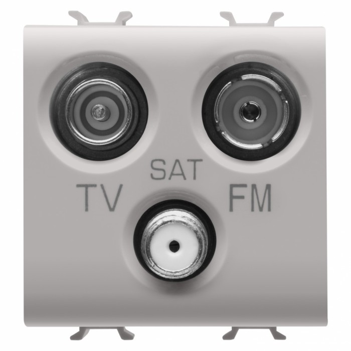 Priza TV+FM+SAT 2M Gewiss Chorus bej satinat MAT GW13382