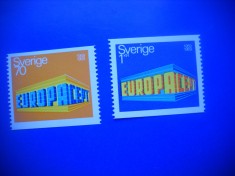 HOPCT TIMBRE SUEDIA MNH 1175 EUROPA CEPT -2 VAL 1969-NESTAMPILAT
