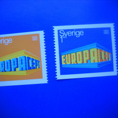 HOPCT TIMBRE SUEDIA MNH 1175 EUROPA CEPT -2 VAL 1969-NESTAMPILAT