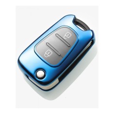 Husa Cheie Compatibila cu Auto HYUNDAI TPU+PC Albastra Cheie Briceag (Hyundai I30,Ix35)
