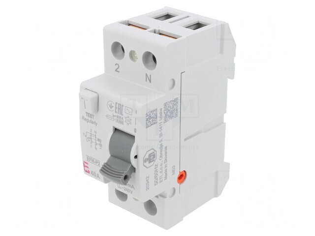 &Icirc;ntrerupător diferenţial 40A 30mA 2P 230V/400V