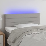 Cumpara ieftin Tăblie de pat cu LED, gri deschis, 90x5x78/88 cm, textil