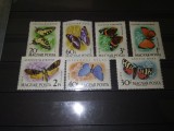 TIMBRE UNGARIA FLUTURI 1959, Nestampilat