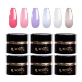 Cumpara ieftin Set 6 Gel Constructie JellyFlex LUXORISE, Lovely Nails 02
