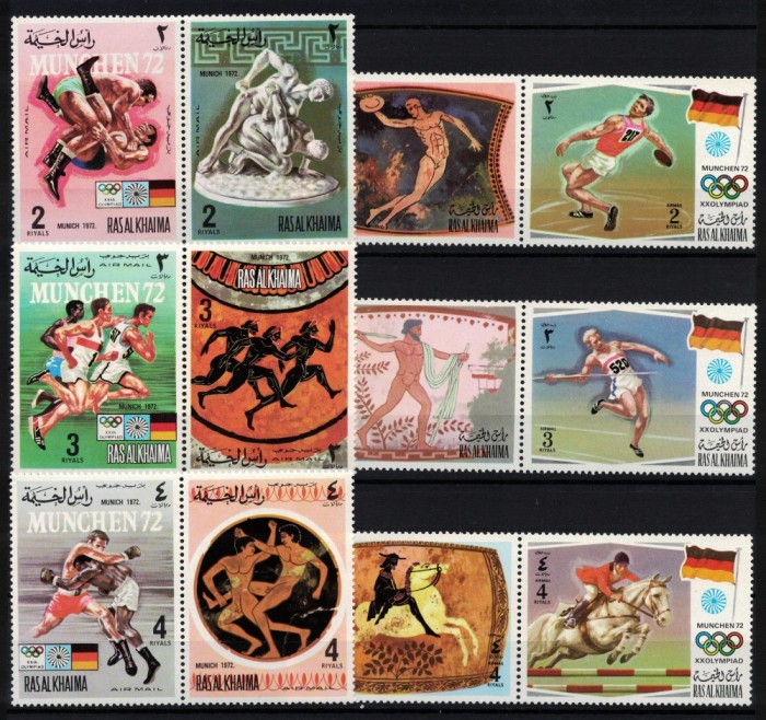 RAS AL KHAIMA 1972 - Jocuri olimpice antice si moderne / serii complete MNH