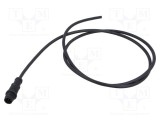 Conector M12 mufă tată &icirc;n unghi aurit 5 PIN AMPHENOL