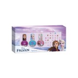 Set manichiura pentru fetite, cu 3 lacuri de unghii si modele de lipit pe unghii, Frozen, Lorenay