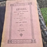 Anuarul Liceului Rom&acirc;n Grăniceresc Năsăud 1919/20 - Emil Domide, Carte Veche 38pg