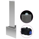 Cumpara ieftin Fantana de gradina, argintiu, 37,7x32,6x110 cm, otel inoxidabil