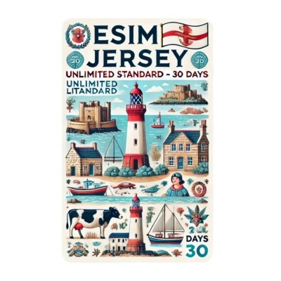 eSIM Jersey, Unlimited Standard, 30 Days foto