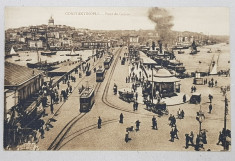 CONSTANTINOPOLE - PONT DE GALATA , CARTE POSTALA ILUSTRATA , MONOCROMA , NECIRCULATA , INCEPUT DE SECOL XX foto