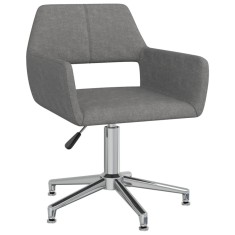 Scaun de birou pivotant, gri deschis, material textil