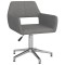 Scaun de birou pivotant, gri deschis, material textil