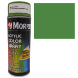 Cumpara ieftin Spray vopsea verde de mai, RAL 6017, lucioasa, Morris, 400 ml, acrilica, cu uscare rapida, pentru suprafete din lemn, metal, aluminiu, sticla, piatra
