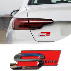 Emblema / Sigla Spate (Portbagaj) Audi, Logo S line Crom