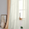 Set perdea tip matase cu rejansa din bumbac tip fagure, Premium, 200x215 cm, ivoire, 2 buc