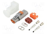 Conector alimentare DC tată pe cablu AMPHENOL GEC, -40&divide;125&deg;C, IP67