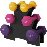 SONGMICS Set de 6 gantere hexagonale cu suport, 2x1kg 2x1.5kg 2x2 kg, multicolor Household NewTrend